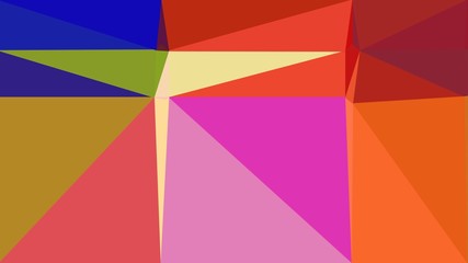 coffee, neon fuchsia and dark blue color background with triangles. triangles style of different size and shape. simple geometric background for poster, cards, wallpaper or texture