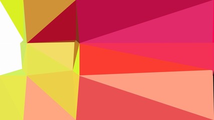 Abstract color triangles geometric background with crimson, pastel orange and dark salmon colors for poster, cards, wallpaper or texture