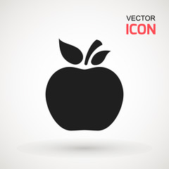 Apple fruit icon. Organic nutrition healthy food. Hand draw illustration. Apple Isolated on white background. - Vector.