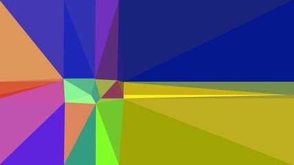 geometric triangles style in midnight blue, yellow green and golden rod color. abstract triangles composition. for poster, cards, wallpaper or texture