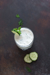 Ayran, homemade yogurt drink