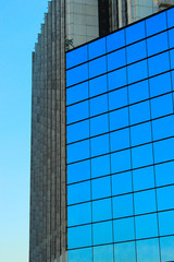 Obraz premium glass office, sky reflection, window