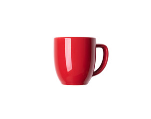 red mug on isolated white background