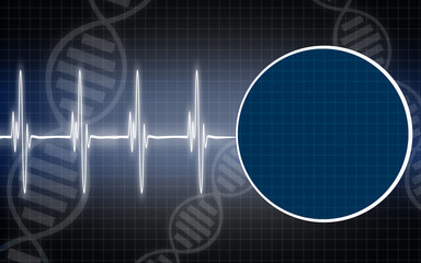 Abstract medical background with DNA structure