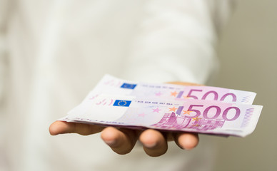finance  money - Banknotes of the  european  union.
