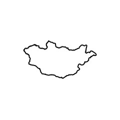 Obraz premium map of Mongolia. Vector illustration