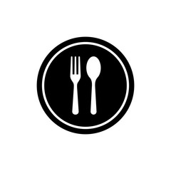Spoon and fork, eat, restaurant, symbol icon vector