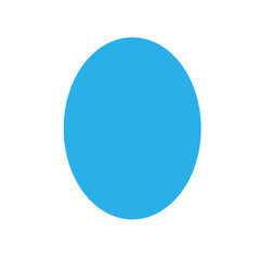 blue oval basic simple shapes isolated on white background, geometric oval icon, 2d shape symbol oval, clip art geometric oval shape for kids learning
