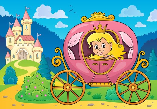 Princess in carriage theme image 2