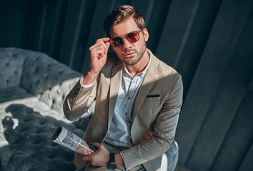 Stylish man at home