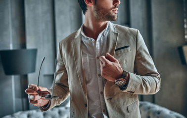 Stylish man at home
