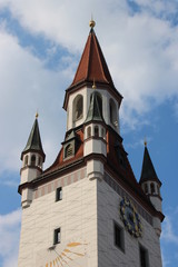 Obraz premium On the streets of Munich on a sunny spring day