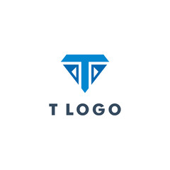 Letter T logo template design - vector