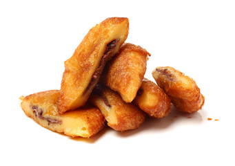 rice cracker on white background