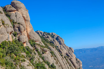 beautiful rocky cliffs of Montserrat