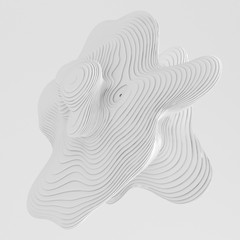 White abstract background. 3d illustration, 3d rendering.