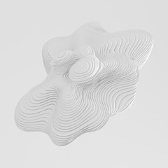 White abstract background. 3d illustration, 3d rendering.