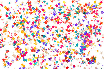 Asterisks festive celebration background multicolored confetti New Year