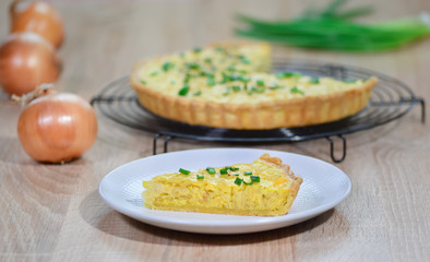 French open onion tart or quiche