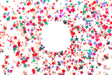 Asterisks festive celebration background multicolored confetti New Year