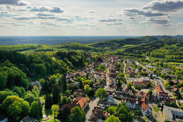 Kleinstadt von oben 