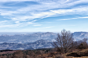 landscape in the mounts of bizkaia