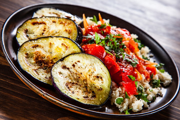 Couscous with sauce and vegetables