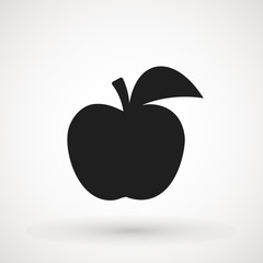 Apple fruit icon. Organic nutrition healthy food. Hand draw illustration. Apple Isolated on white background. - Vector.