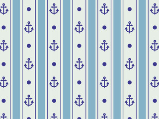 Vintage Nautical Anchor Seamless Pattern