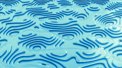 Turquoise metal background with lines. 3d illustration, 3d rendering.