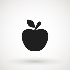 Apple fruit icon. Organic nutrition healthy food. Hand draw illustration. Apple Isolated on white background. - Vector.