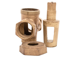 Water faucet, gas valve, isolated on white background