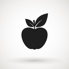 Apple fruit icon. Organic nutrition healthy food. Hand draw illustration. Apple Isolated on white background. - Vector.