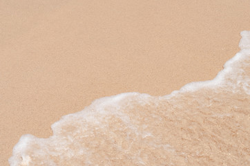 Tropical beach and smooth wave abstract texture background.