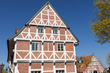 Stadtbücherei und Rathaus in Jork, Niedersachsen