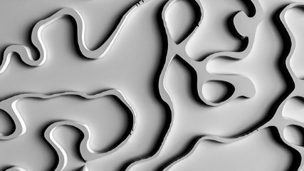 Beautiful white relief texture background. 3d illustration, 3d rendering.