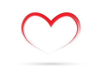 popular heart drawing love valentine sign symbol isolated