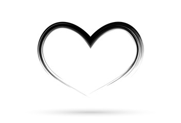 popular heart drawing love valentine sign symbol isolated