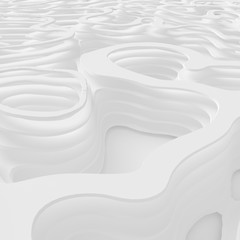 Obraz premium Beautiful white relief texture background. 3d illustration, 3d rendering.