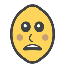 Obraz premium Sad Lemon Face