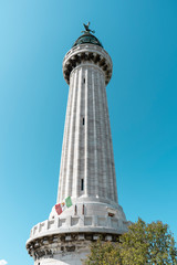 Historic monument lighthouse in Trieste Italy