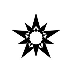 Obraz premium Complex Star Design Vector Icon. Isolated on white background. EPS10