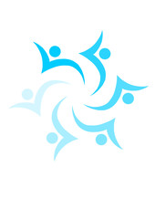Fototapeta na wymiar Template vettoriale logo unione comunità L-Blu