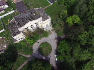 Abandoned radio communication centre (drone image) The building was built as an administrative...