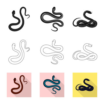 Isolated object of mammal and danger sign. Collection of mammal and medicine vector icon for stock.