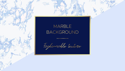 Blue Luxury marble background. Chic design card.
