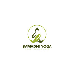 Modern Logo For Natural Buddha and Leaf Logo