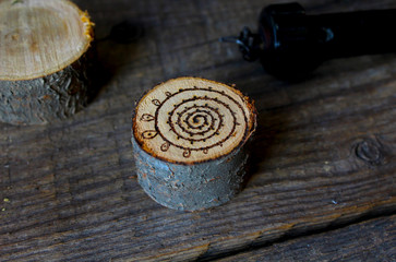 Pyrography wood decorations