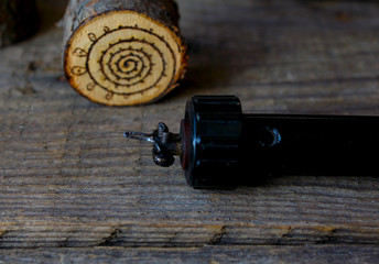 Pyrography wood decorations