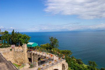 Naklejka premium Agropoli, pearl of Cilento, view of the Medieval Castle